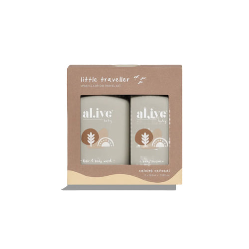 Al.ive Body - Baby Little Traveller Wash & Lotion Set | Calming Oatmeal