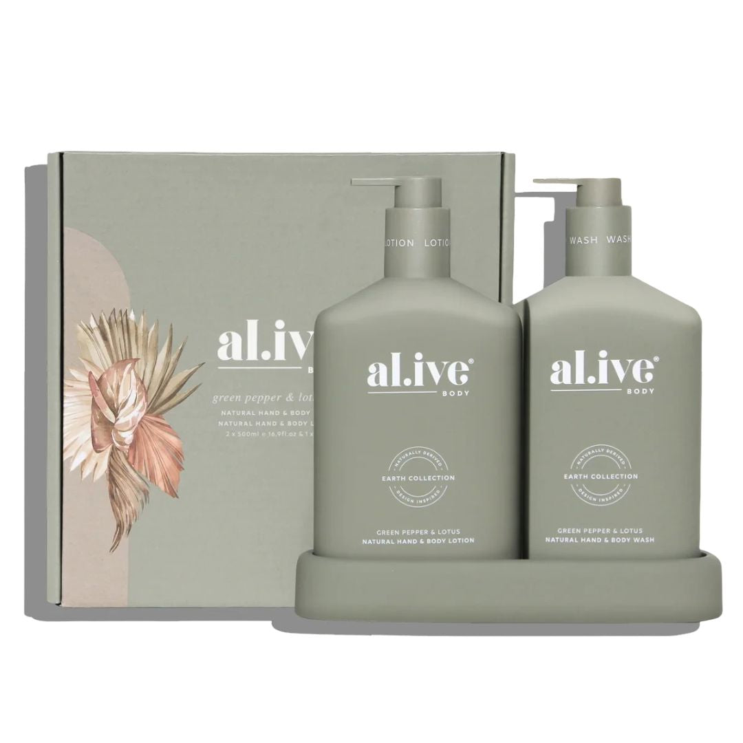 Al.ive Body Wash & Lotion Duo - Green Pepper & Lotus Homewares Al.ive Body Baby 
