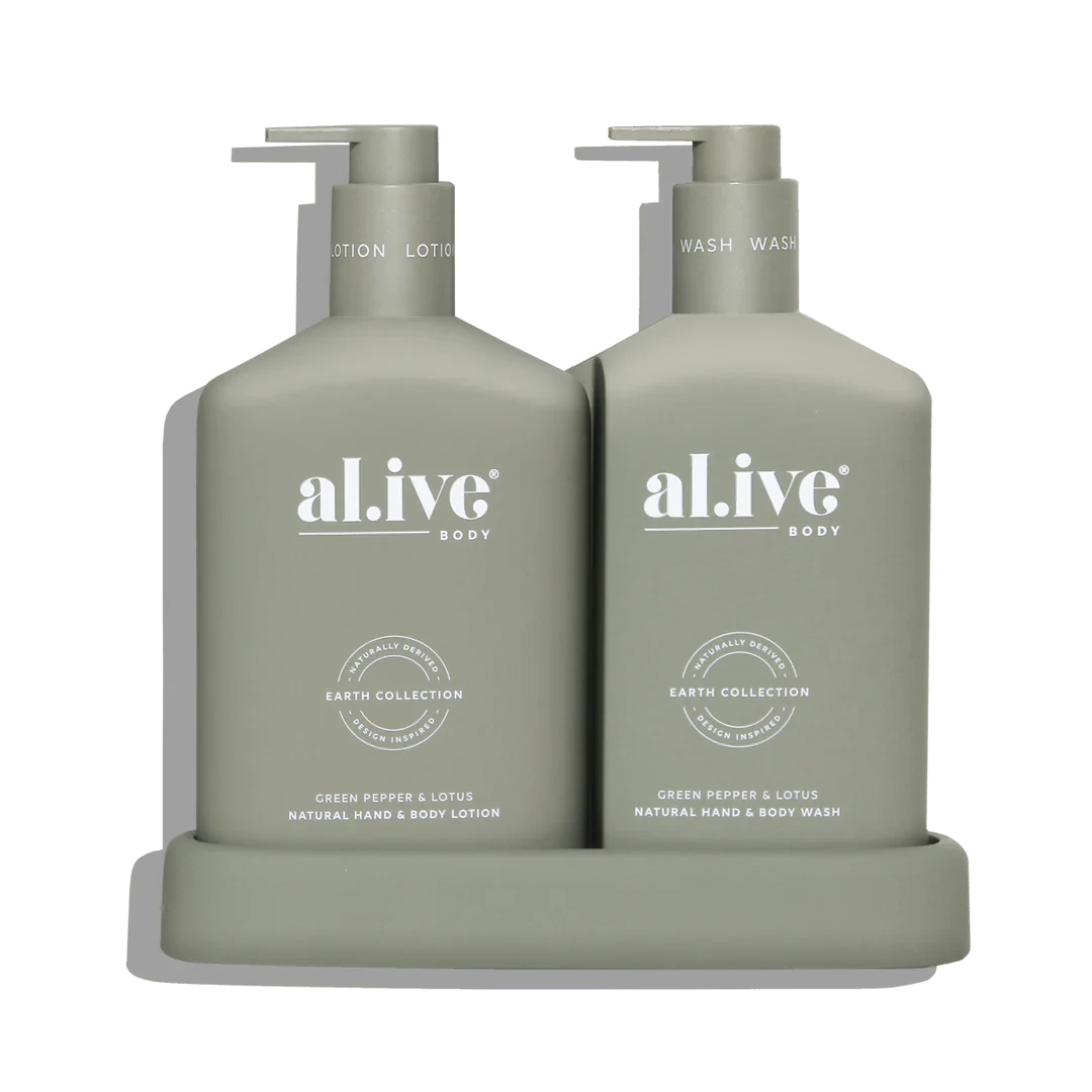 Al.ive Body Wash & Lotion Duo - Green Pepper & Lotus Homewares Al.ive Body Baby 