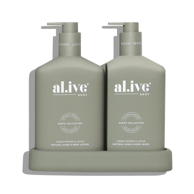Al.ive Body Wash & Lotion Duo - Green Pepper & Lotus Homewares Al.ive Body Baby 