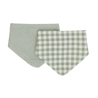 All 4 Ella - Bandana Bibs 2pk | Gingham Sage Bib All 4 Ella 