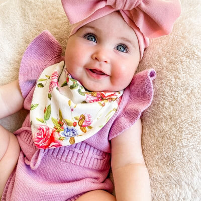 All 4 Ella - Bandana Bibs 2pk | Rose Bib All 4 Ella 
