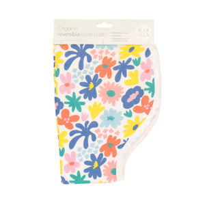 All 4 Ella - Organic Burp Cloth 2pk - Bright Floral