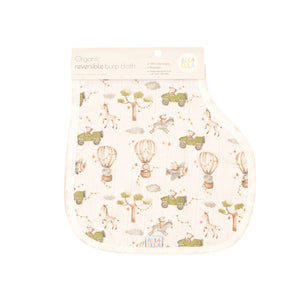 All 4 Ella - Organic Burp Cloth 2pk - Monkey Carnival