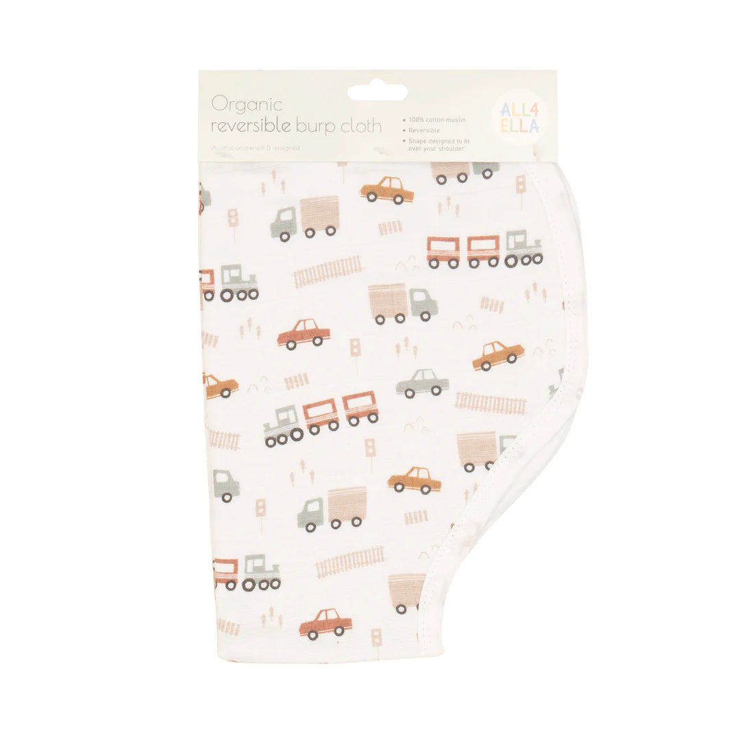 All 4 Ella Burp Cloth - Trucks Bib All 4 Ella 