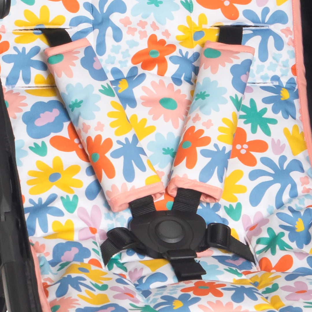 All 4 Ella Harness Covers & Pram Pegs - Bright Floral Pram Accessories All 4 Ella 