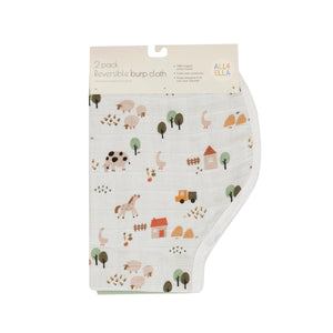 All 4 Ella -  Organic Burp Cloth 2pk - Country Farm