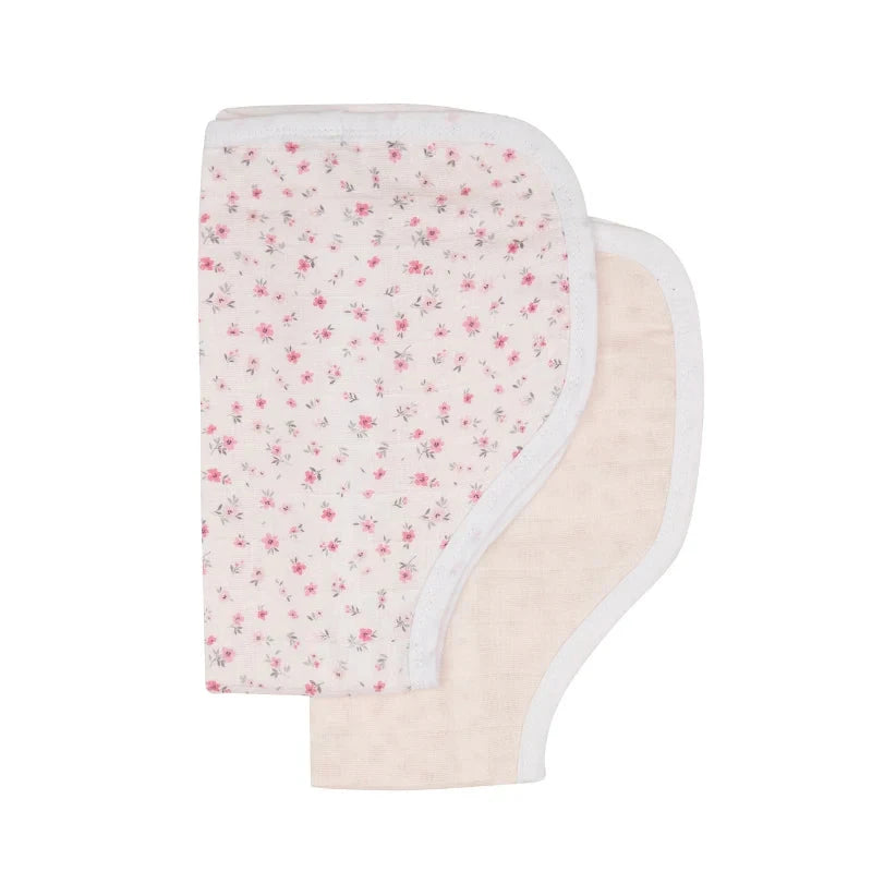 All 4 Ella - Organic Burp Cloth 2pk | Pink Petals Burp Cloth All 4 Ella 