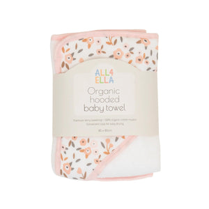 All 4 Ella - Organic Hooded Towel - Floral Bouquet