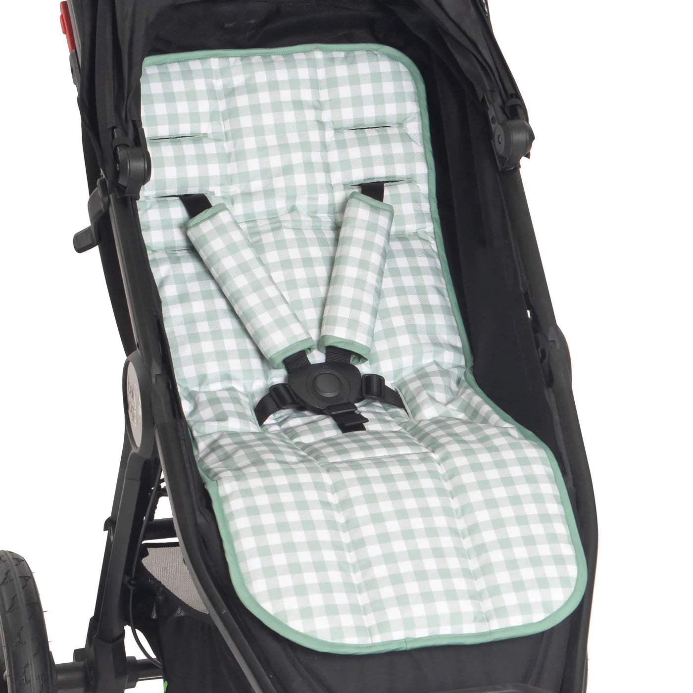 All 4 Ella Pram Liner - Gingham Sage Pram Accessories All 4 Ella 