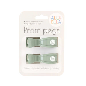 All 4 Ella - Pram Pegs - Sage