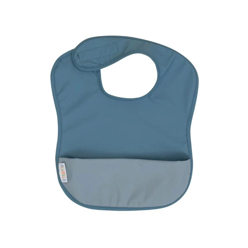 All 4 Ella - Recycled Pouch Bib | Blue Bib All 4 Ella 