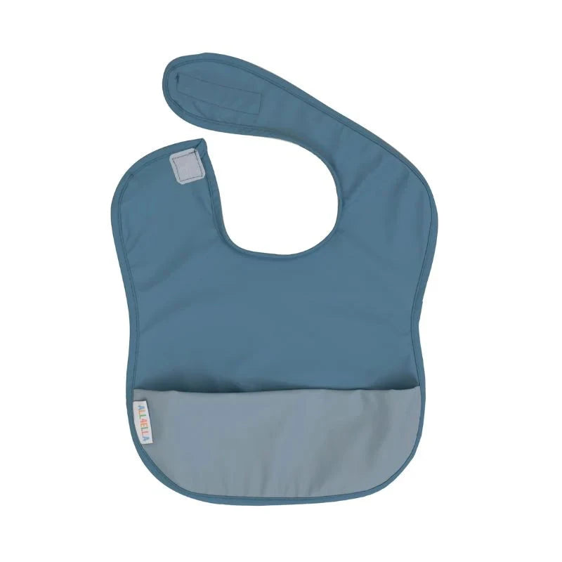 All 4 Ella - Recycled Pouch Bib | Blue Bib All 4 Ella 