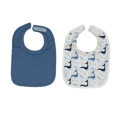 All 4 Ella - Roll Neck Bib 2pk | Whales Bib All 4 Ella 