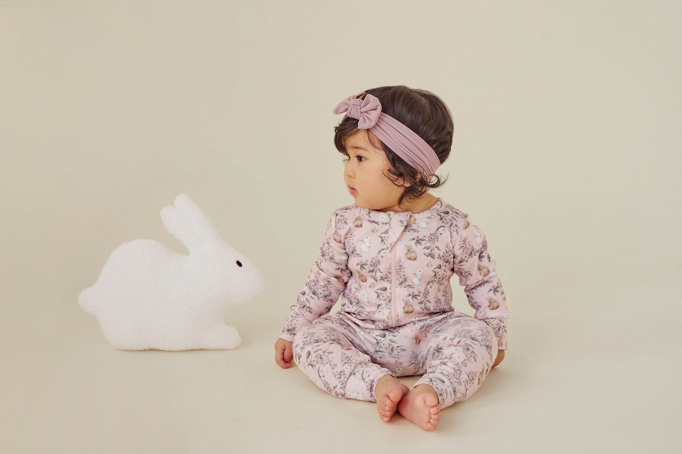 Aster & Oak - Bunny Friends Zip Romper Romper Aster & Oak 