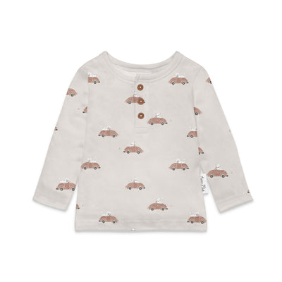 Aster & Oak - Classic Car Henley Top Long Sleeve Top Aster & Oak 