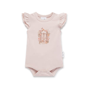 Aster & Oak - Secret Garden Print Onesie Pink