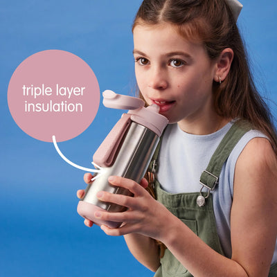 b.box Insulated Sport Spout Bottle - Blush Crush Mealtime b.box 