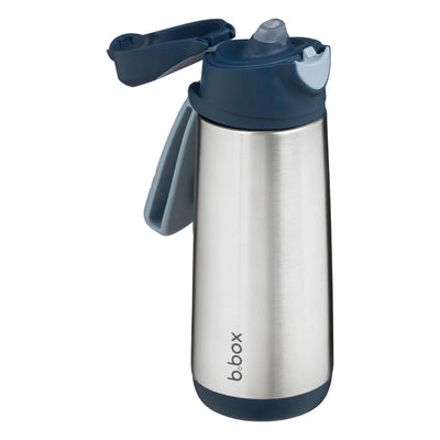 b.box Insulated Sport Spout Bottle - Midnight Mealtime b.box 