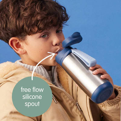b.box Insulated Sport Spout Bottle - Midnight Mealtime b.box 