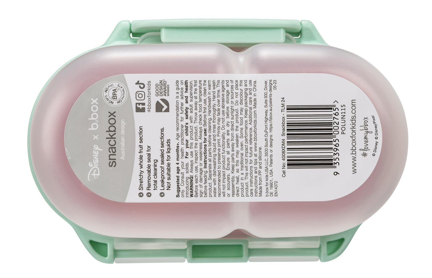 b.box Snackbox - Disney The Little Mermaid Mealtime b.box 