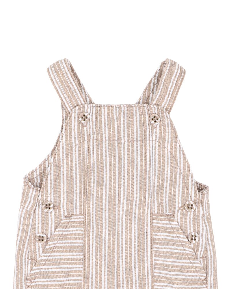 Bebe - Beige Stripe Overalls Overalls Bebe 