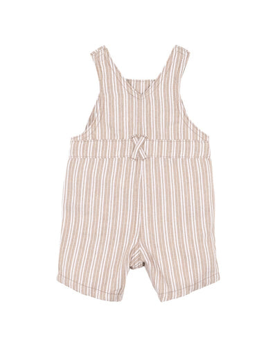 Bebe - Beige Stripe Overalls Overalls Bebe 