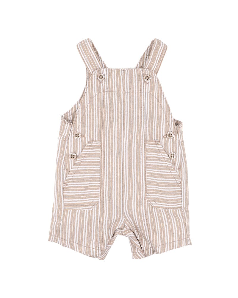 Bebe - Beige Stripe Overalls Overalls Bebe 