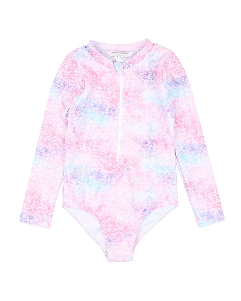 Bebe - Eliza Print LS Sunsuit One-Piece Swimsuit Bebe 