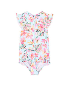 Bebe - Lou Frill Print SS Sunsuit