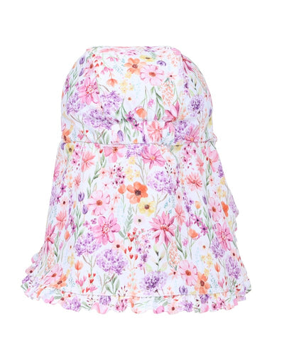 Bebe - Nadia Print Legionnaire Hat Swim Hats Bebe 