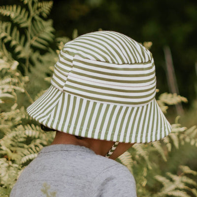 Bedhead - Classic Bucket Sun Hat - Khaki Stripe Hats Bedhead 