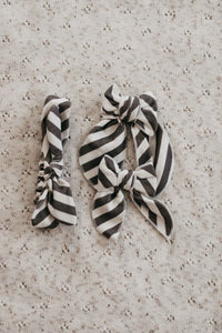 Bencer & Hazelnut - Bows | Charcoal Stripes