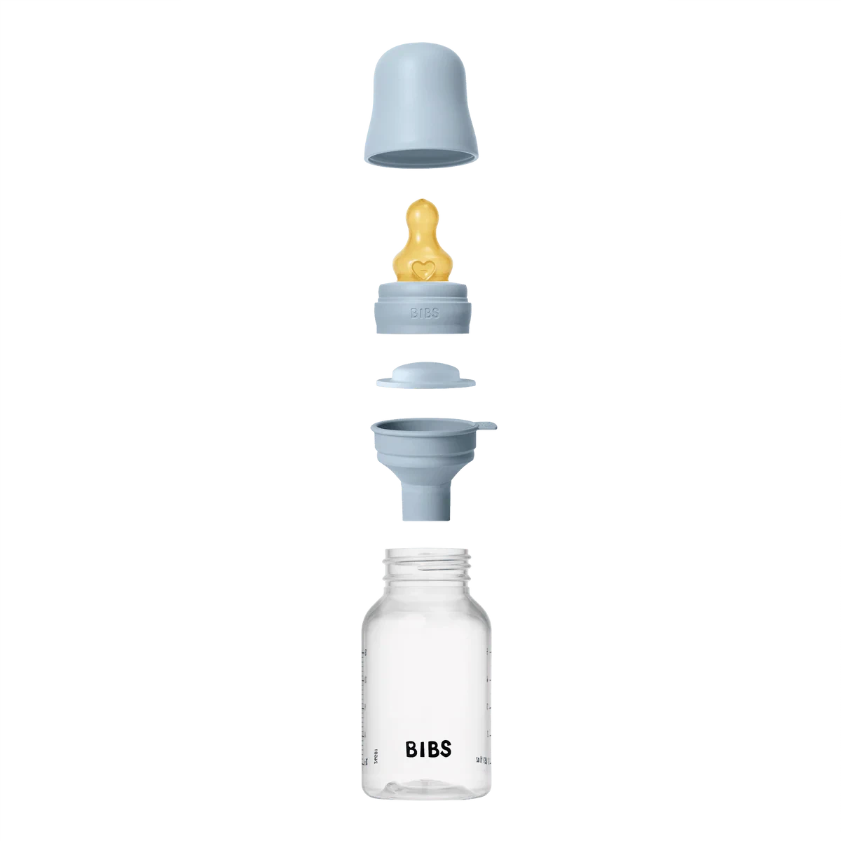 BIBS Dummies - Baby Bottle 150ml Latex | Baby Blue Mealtime BIBS Dummies 