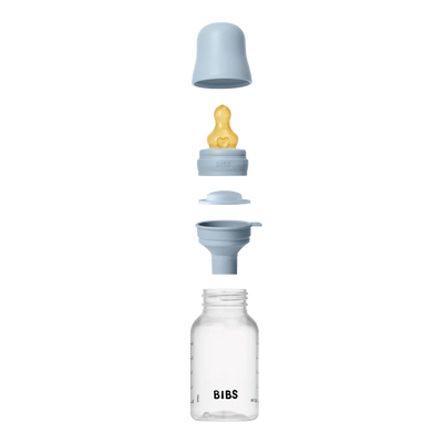 BIBS Dummies - Baby Bottle 150ml Latex | Baby Blue Mealtime BIBS Dummies 