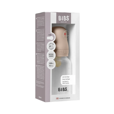 BIBS Dummies - Baby Bottle 150ml Latex | Blush Mealtime BIBS Dummies 