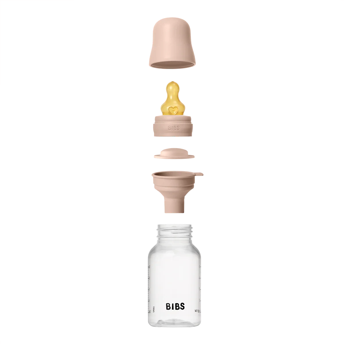 BIBS Dummies - Baby Bottle 150ml Latex | Blush Mealtime BIBS Dummies 