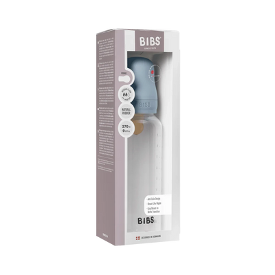 BIBS Dummies - Baby Bottle 270ml Latex | Baby Blue Mealtime BIBS Dummies 