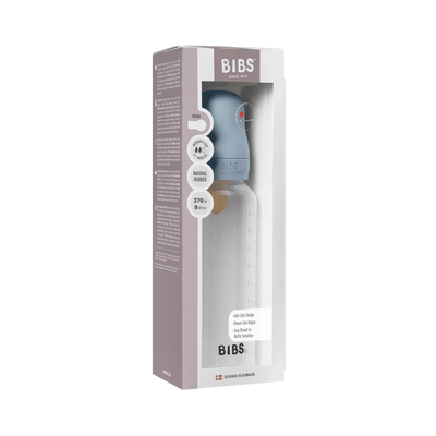 BIBS Dummies - Baby Bottle 270ml Latex | Baby Blue Mealtime BIBS Dummies 