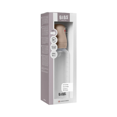 BIBS Dummies - Baby Bottle 270ml Latex | Blush Mealtime BIBS Dummies 