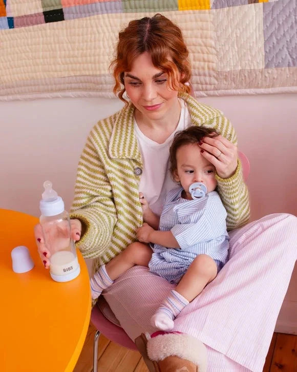 BIBS Dummies - Baby Bottle 270ml Silicone | Baby Blue Mealtime BIBS Dummies 