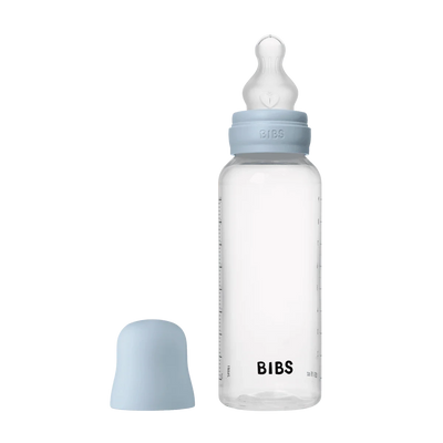 BIBS Dummies - Baby Bottle 270ml Silicone | Baby Blue Mealtime BIBS Dummies 