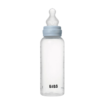 BIBS Dummies - Baby Bottle 270ml Silicone | Baby Blue Mealtime BIBS Dummies 