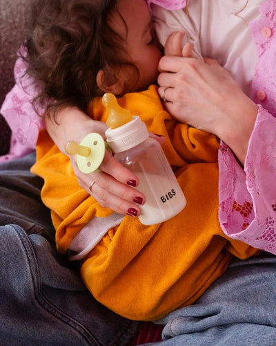 BIBS Dummies - Baby Bottle Complete Set 150ml Silicone | Blush Mealtime BIBS Dummies 
