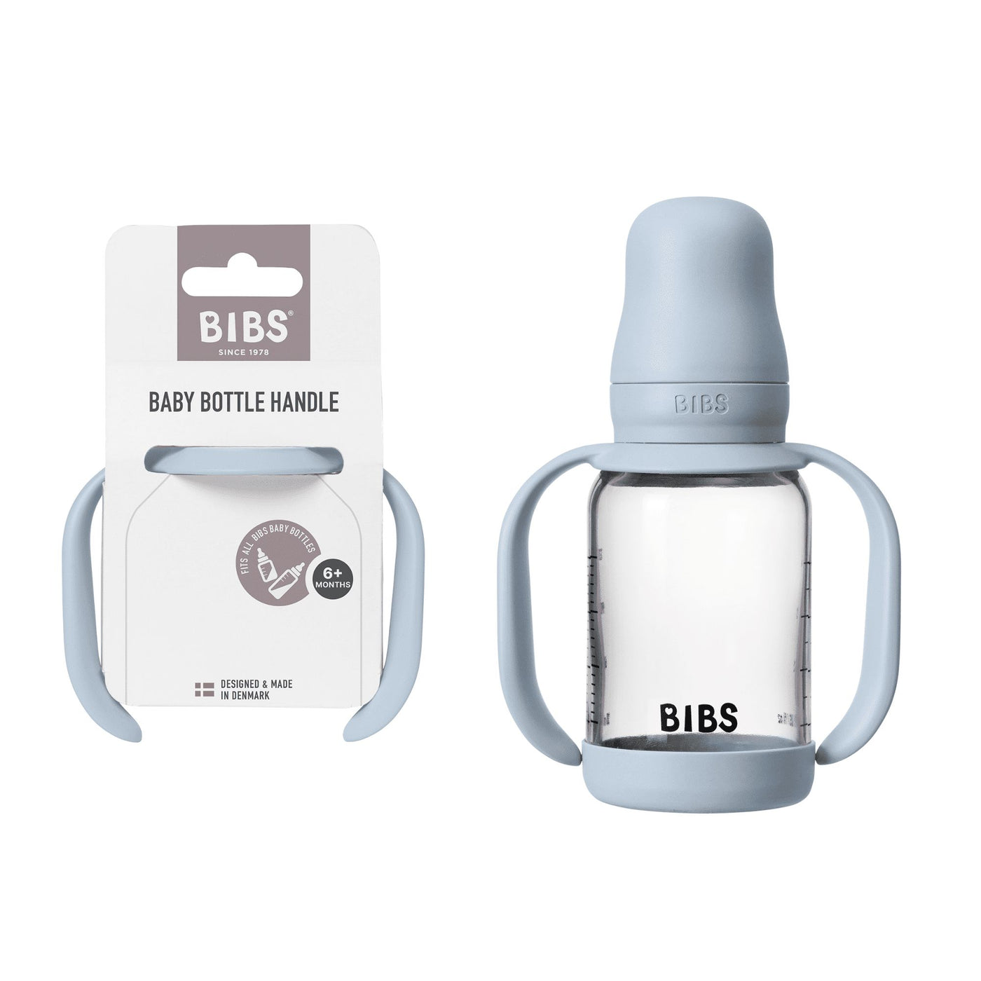 BIBS Dummies - Baby Bottle Handle | Baby Blue Mealtime BIBS Dummies 