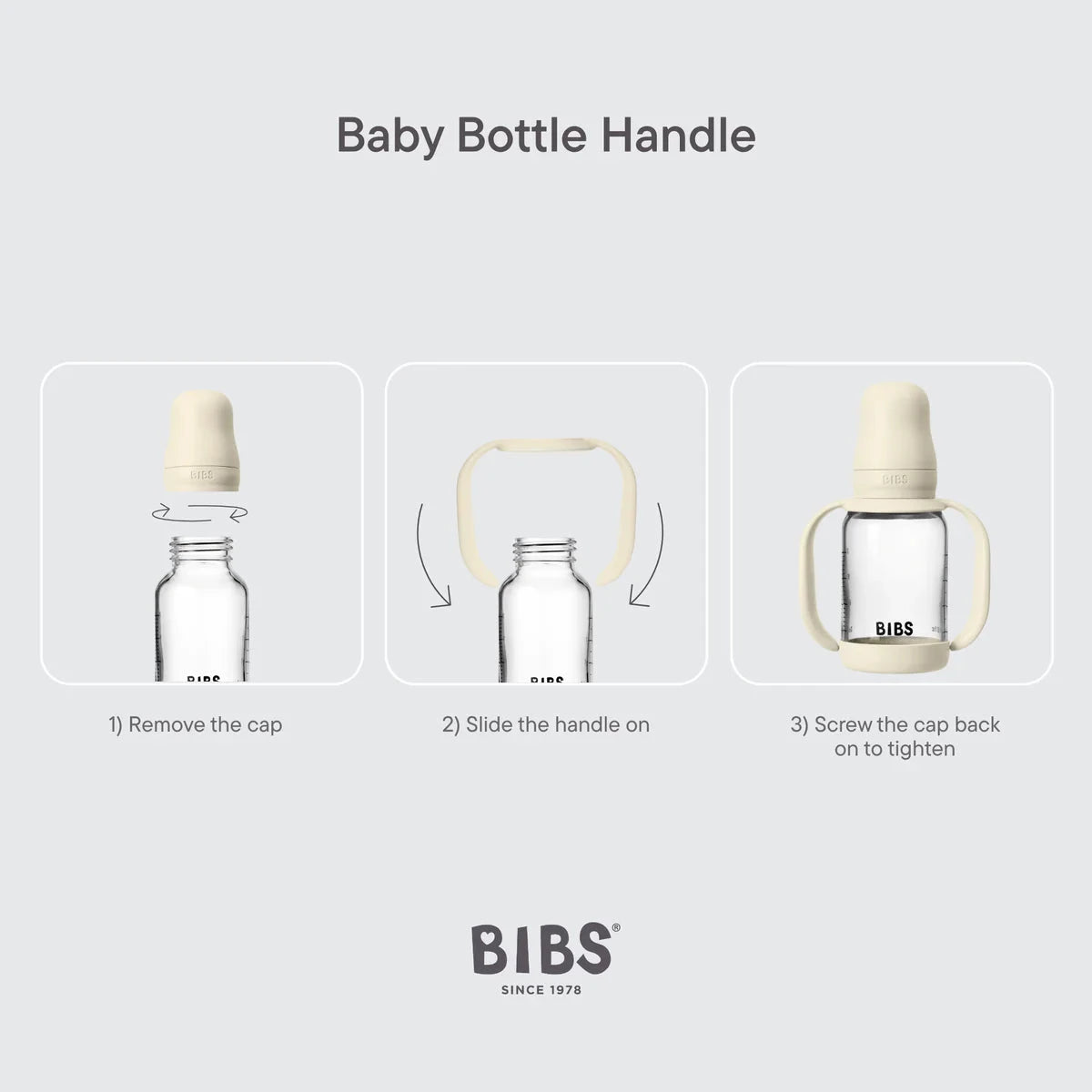 BIBS Dummies - Baby Bottle Handle | Blush Mealtime BIBS Dummies 