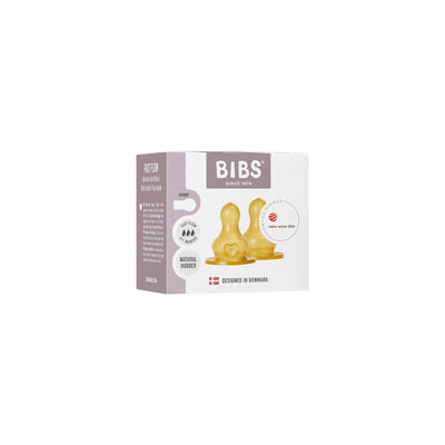BIBS Dummies - Bottle Replacement Nipple Latex 2pk | Fast Flow Mealtime BIBS Dummies 