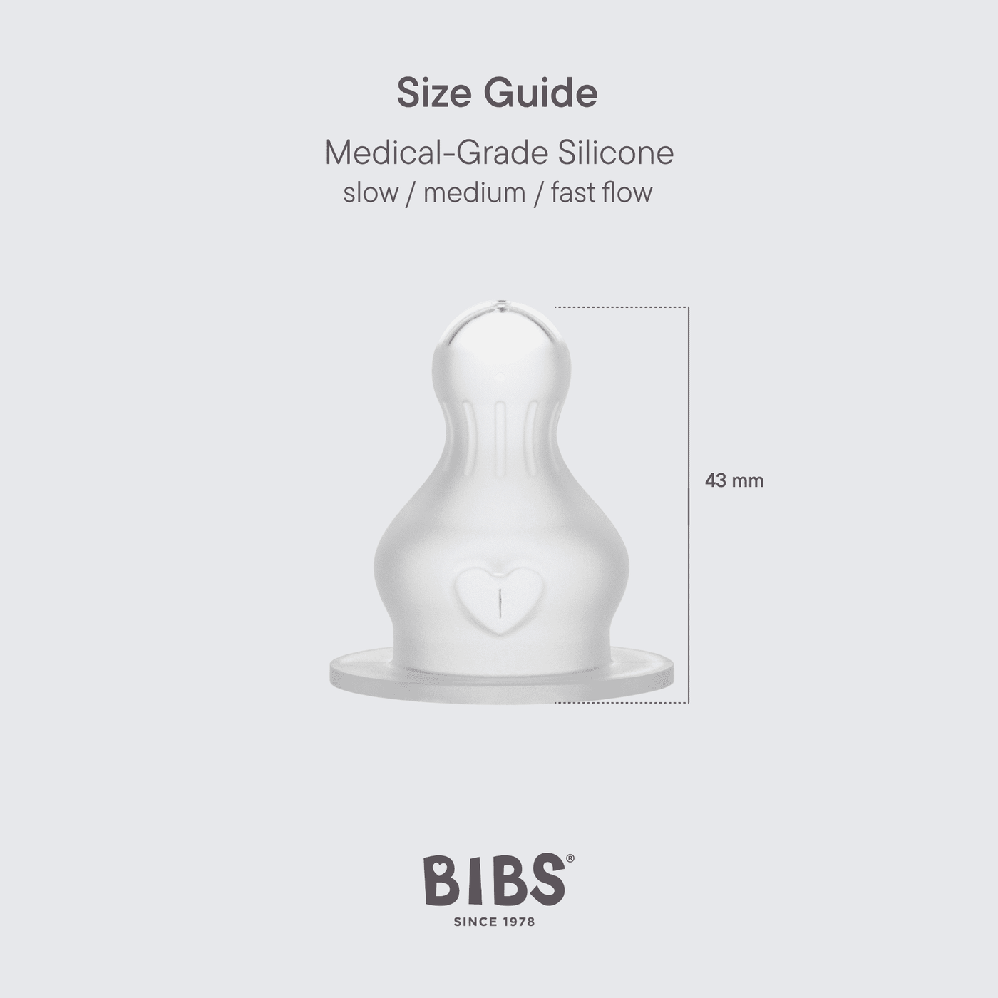 BIBS Dummies - Bottle Replacement Nipple Silicone 2pk | Fast Flow Mealtime BIBS Dummies 
