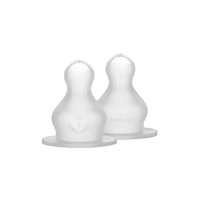 BIBS Dummies - Bottle Replacement Nipple Silicone 2pk | Fast Flow Mealtime BIBS Dummies 