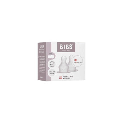 BIBS Dummies - Bottle Replacement Nipple Silicone 2pk | Slow Flow Mealtime BIBS Dummies 